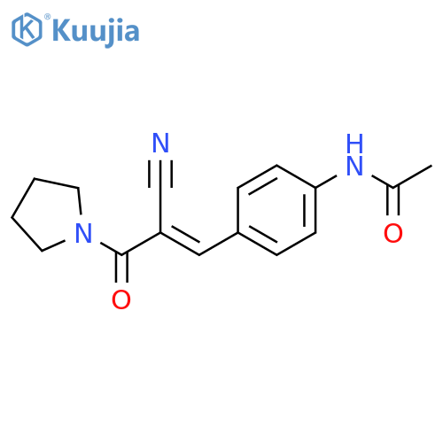 N-[4-[2-Cyano-3-oxo-3-(1-pyrrolidinyl)-1-propen-1-yl]phenyl]acetamide structure
