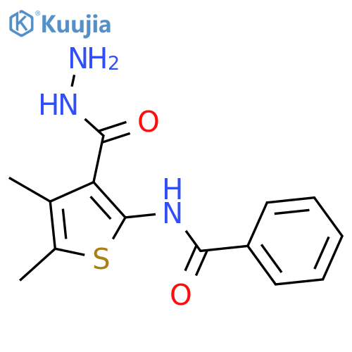 N-[3-(hydrazinocarbonyl)-4,5-dimethylthien-2-yl]benzamide structure