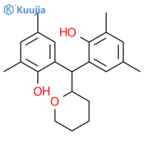 PHENOL, 2,2'-[(TETRAHYDRO-2H-PYRAN-2-YL)METHYLENE]BIS[4,6-DIMETHYL- structure