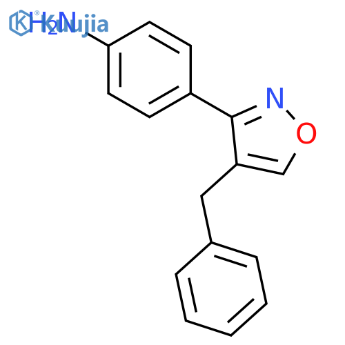 Benzenamine, 4-[4-(phenylmethyl)-3-isoxazolyl]- structure