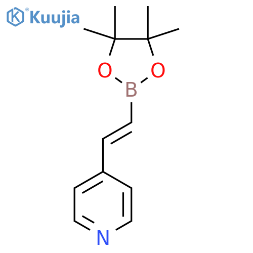 4-(1E)-2-(4,4,5,5-tetramethyl-1,3,2-dioxaborolan-2-yl)ethenylpyridine structure