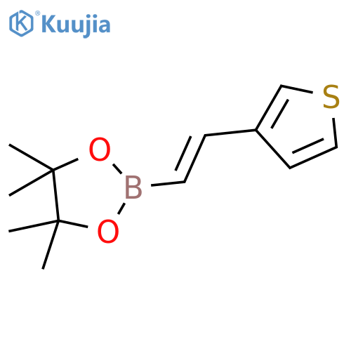 (E)-4,4,5,5-Tetramethyl-2-(2-(thiophen-3-yl)vinyl)-1,3,2-dioxaborolane structure