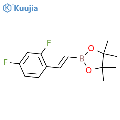 E-2-(2,4-Difluorophenyl)vinylboronic acid, pinacol ester structure