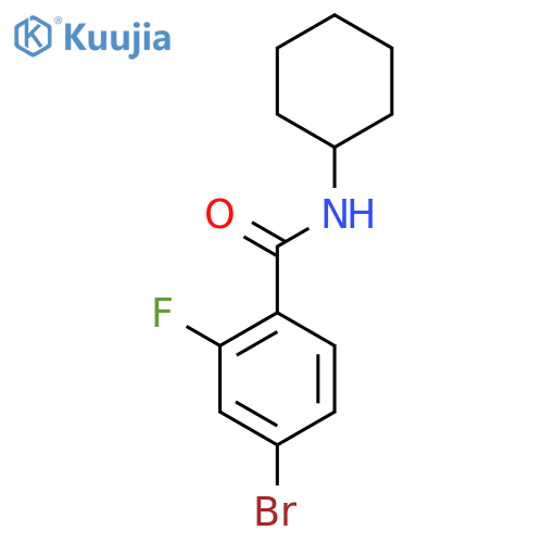 4-bromo-N-cyclohexyl-2-fluorobenzamide structure
