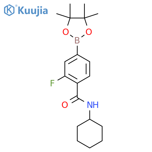 N-Cyclohexyl-2-fluoro-4-(4,4,5,5-tetramethyl-1,3,2-dioxaborolan-2-yl)benzamide structure