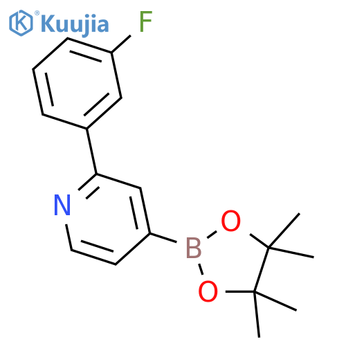 2-(3-FLUOROPHENYL) PYRIDINE-4-BORONIC ACID PINACOL ESTER structure