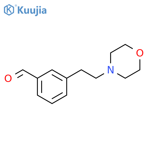 3-2-(morpholin-4-yl)ethylbenzaldehyde structure