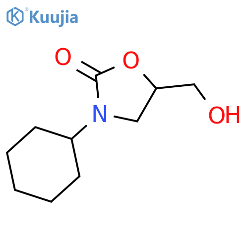 2-Oxazolidinone, 3-cyclohexyl-5-(hydroxymethyl)- structure