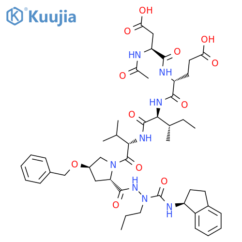 (4R)-4-{[(2S)-2-(acetylamino)-3-carboxypropanoyl]amino}-5-{[(2S,3S)-1-({(2S)-1-[(2S,4R)-4-(benzyloxy)-2-({2-[(1S)-2,3-dihydro-1H-inden-1-ylcarbamoyl]-2-propylhydrazinyl}carbonyl)pyrrolidin-1-yl]-3-methyl-1-oxobutan-2-yl}amino)-3-methyl-1-oxopentan-2-yl]am structure