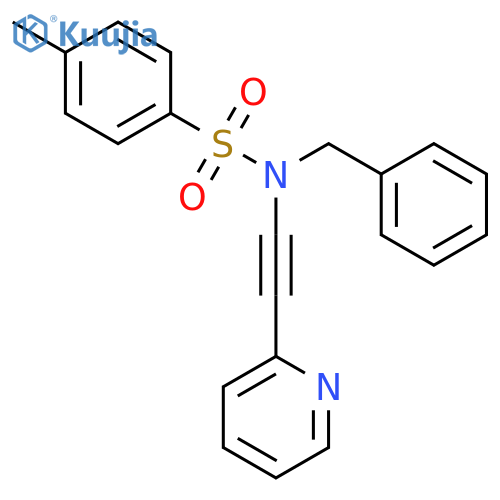 Benzenesulfonamide, 4-methyl-N-(phenylmethyl)-N-(2-pyridinylethynyl)- structure