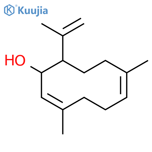 2,6-Cyclodecadien-1-ol, 3,7-dimethyl-10-(1-methylethenyl)- structure