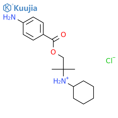 N-{1-[(4-aminobenzoyl)oxy]-2-methyl-2-propanyl}cyclohexanaminium Chloride structure
