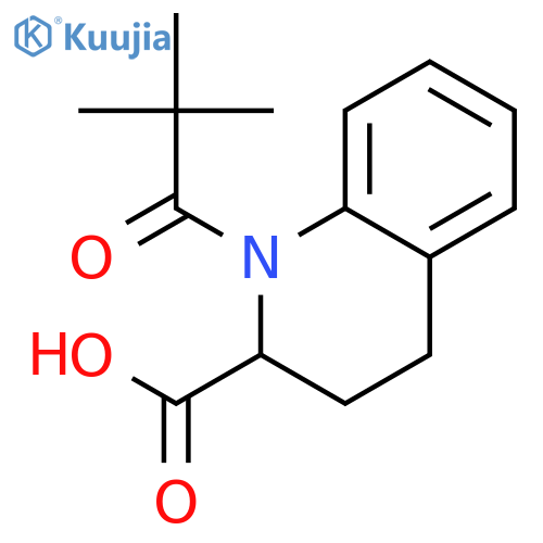 2-Quinolinecarboxylic acid,1-(2,2-dimethyl-1-oxopropyl)-1,2,3,4-tetrahydro- structure
