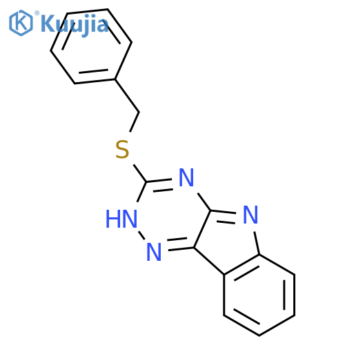 2H-1,2,4-Triazino[5,6-b]indole, 3-[(phenylmethyl)thio]- structure