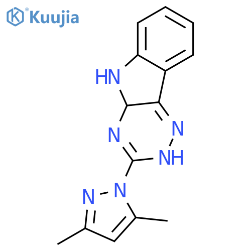 2H-1,2,4-Triazino[5,6-b]indole, 3-(3,5-dimethyl-1H-pyrazol-1-yl)- structure