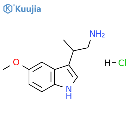 1H-Indole-3-ethanamine, 5-methoxy-β-methyl-, hydrochloride (1:1) structure