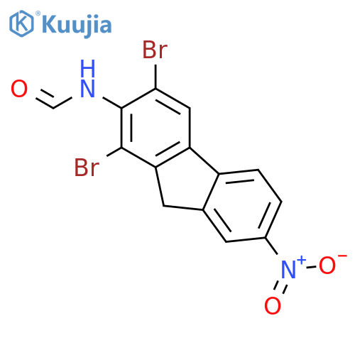N-(1,3-dibromo-7-nitro-9h-fluoren-2-yl)formamide structure