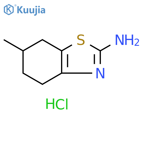 6-methyl-4,5,6,7-tetrahydro-1,3-benzothiazol-2-amine hydrochloride structure