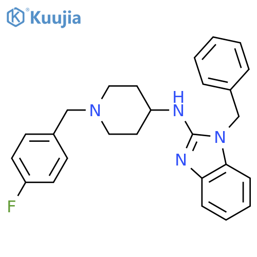 1H-Benzimidazol-2-amine,N-[1-[(4-fluorophenyl)methyl]-4-piperidinyl]-1-(phenylmethyl)- structure