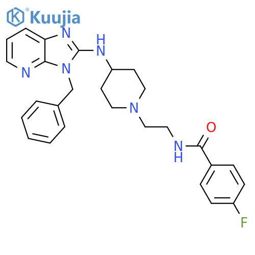 Benzamide,4-fluoro-N-[2-[4-[[3-(phenylmethyl)-3H-imidazo[4,5-b]pyridin-2-yl]amino]-1-piperidinyl]ethyl]- structure