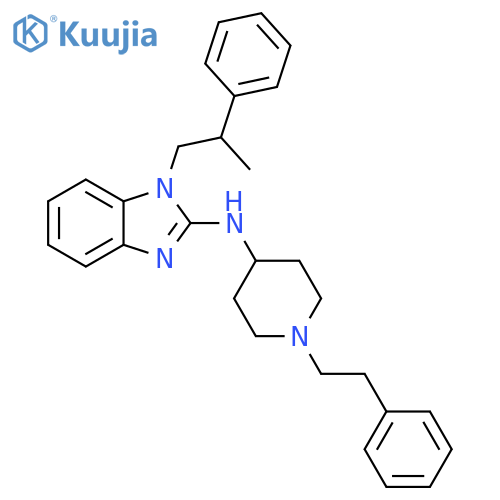1H-Benzimidazol-2-amine,N-[1-(2-phenylethyl)-4-piperidinyl]-1-(2-phenylpropyl)- structure