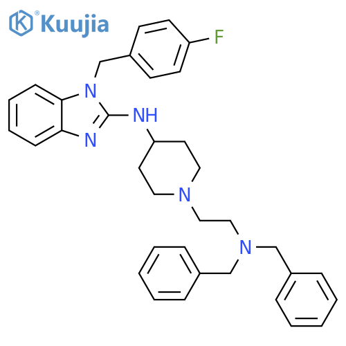 1H-Benzimidazol-2-amine,N-[1-[2-[bis(phenylmethyl)amino]ethyl]-4-piperidinyl]-1-[(4-fluorophenyl)methyl]- structure