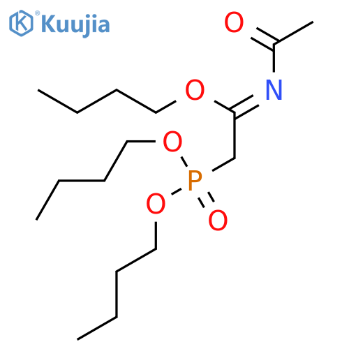 Ethanimidic acid, N-acetyl-2-(dibutoxyphosphinyl)-, butyl ester structure