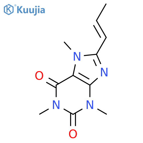 1,3,7-trimethyl-8-[(e)-prop-1-enyl]purine-2,6-dione structure