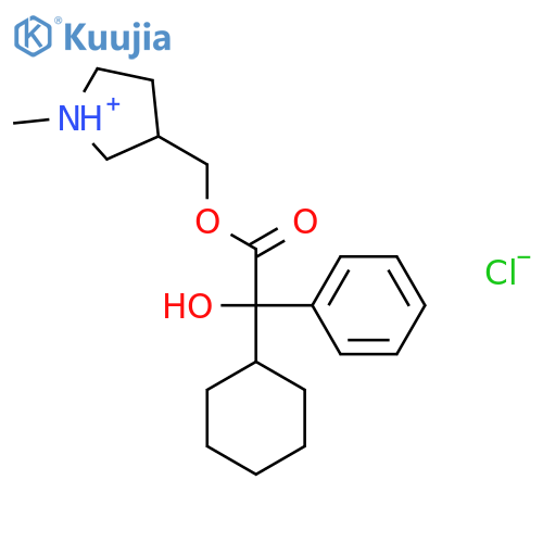 3-({[cyclohexyl(hydroxy)phenylacetyl]oxy}methyl)-1-methylpyrrolidinium chloride structure