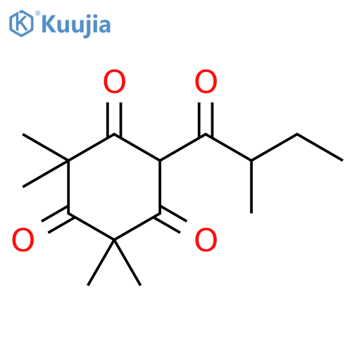 2,2,4,4-Tetramethyl-6-(2-methyl-1-oxobutyl)-1,3,5-cyclohexanetrione structure
