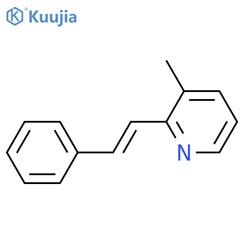 Pyridine, 3-methyl-2-[(1E)-2-phenylethenyl]- structure