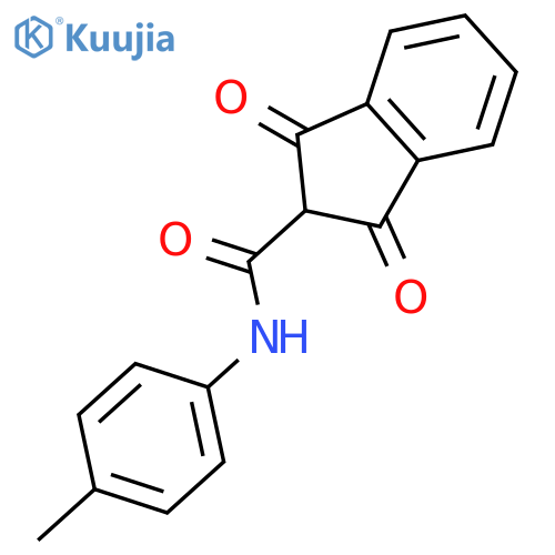 1H-INDENE-2-CARBOXAMIDE, 2,3-DIHYDRO-N-(4-METHYLPHENYL)-1,3-DIOXO- structure