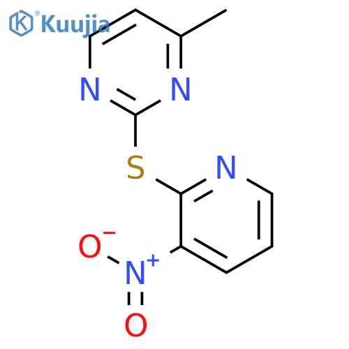 4-methyl-2-[(3-nitropyridin-2-yl)sulfanyl]pyrimidine structure