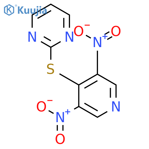 2-[(3,5-dinitropyridin-4-yl)sulfanyl]pyrimidine structure