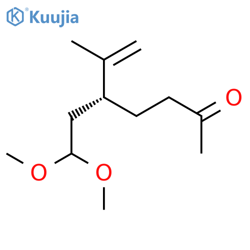 6-HEPTEN-2-ONE, 5-(2,2-DIMETHOXYETHYL)-6-METHYL-, (R)- structure