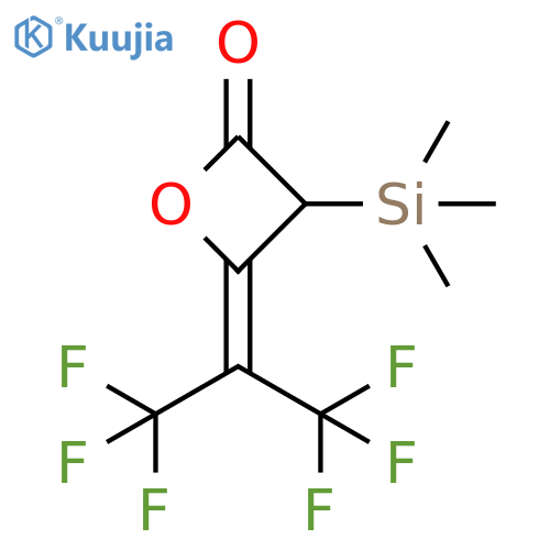 2-Oxetanone, 4-[2,2,2-trifluoro-1-(trifluoromethyl)ethylidene]-3-(trimethylsilyl)- structure