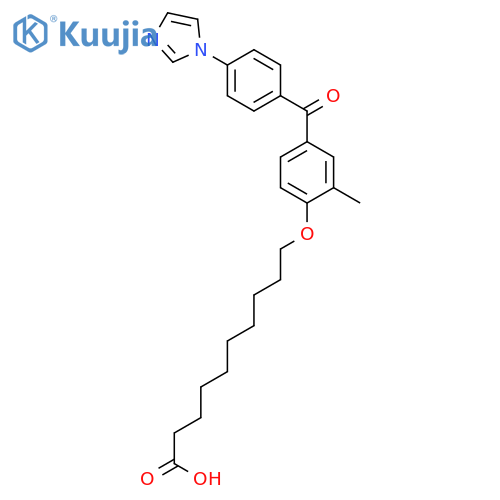 Decanoic acid, 10-[4-[4-(1H-imidazol-1-yl)benzoyl]-2-methylphenoxy]- structure