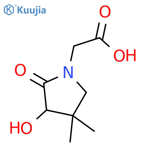 1-PYRROLIDINEACETIC ACID, 3-HYDROXY-4,4-DIMETHYL-2-OXO- structure