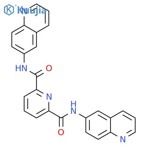 2,6-PYRIDINEDICARBOXAMIDE, N,N'-DI-6-QUINOLINYL- structure