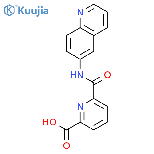 2-Pyridinecarboxylic acid, 6-[(6-quinolinylamino)carbonyl]- structure