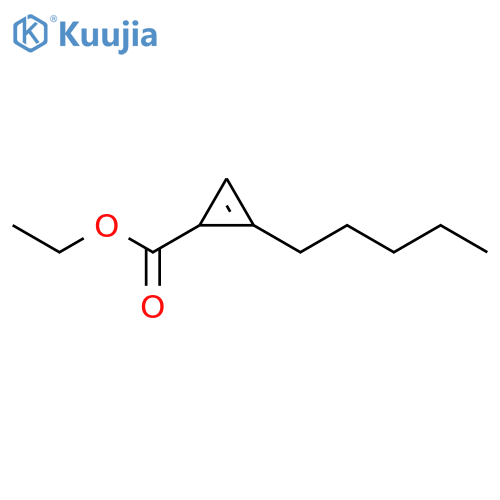 2-Cyclopropene-1-carboxylic acid, 2-pentyl-, ethyl ester, (1S)- structure