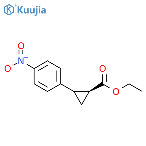 Cyclopropanecarboxylic acid, 2-(4-nitrophenyl)-, ethyl ester, (1S)- structure
