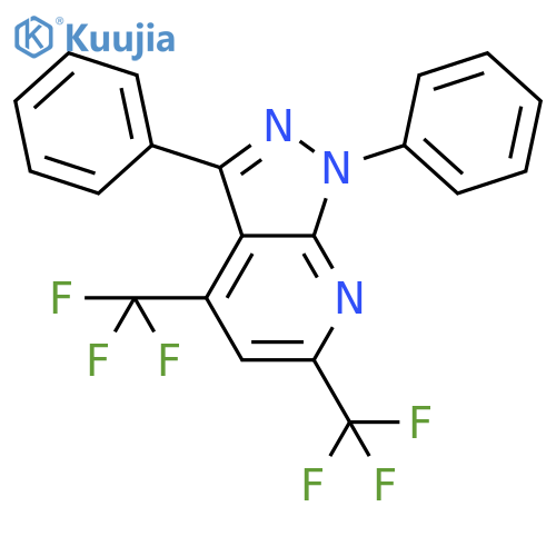 1H-Pyrazolo[3,4-b]pyridine, 1,3-diphenyl-4,6-bis(trifluoromethyl)- structure