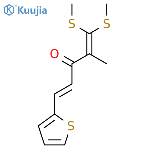 1,4-PENTADIEN-3-ONE, 2-METHYL-1,1-BIS(METHYLTHIO)-5-(2-THIENYL)- structure