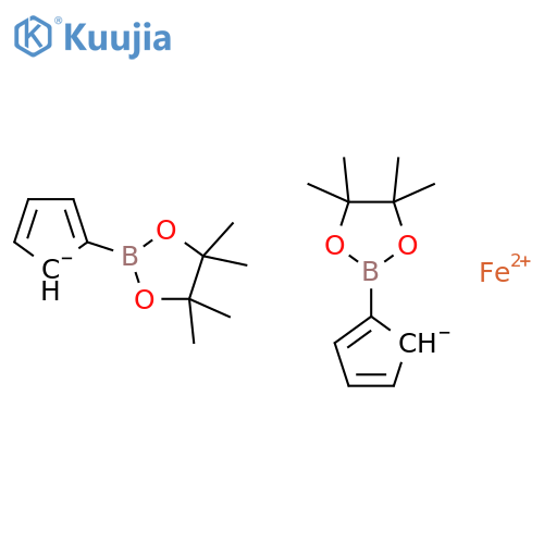 Ferrocene,1,1'-bis(4,4,5,5-tetramethyl-1,3,2-dioxaborolan-2-yl)- structure