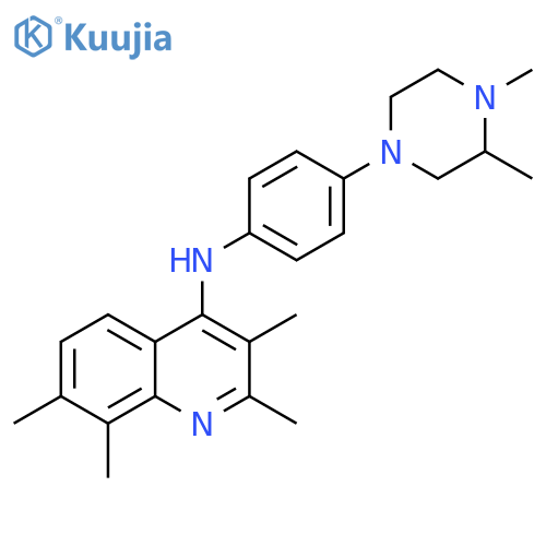 4-Quinolinamine,N-[4-(3,4-dimethyl-1-piperazinyl)phenyl]-2,3,7,8-tetramethyl- structure