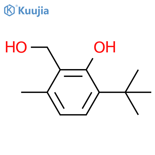 BENZENEMETHANOL, 3-(1,1-DIMETHYLETHYL)-2-HYDROXY-6-METHYL- structure