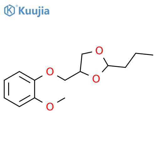 1,3-Dioxolane, 4-[(2-methoxyphenoxy)methyl]-2-propyl- structure