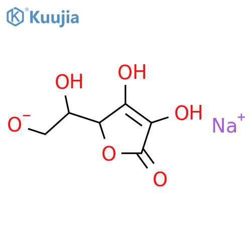 2,3-didehydro-3-O-sodio-D-erythro-hexono-1,4-lactone structure