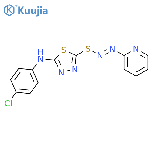 1,3,4-Thiadiazol-2-amine, N-(4-chlorophenyl)-5-[(2-pyridinylazo)thio]- structure